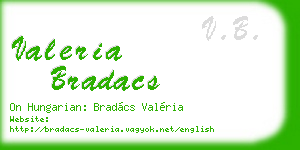 valeria bradacs business card